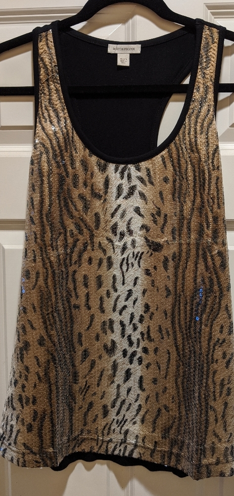Boston Proper Sequined Animal Tank